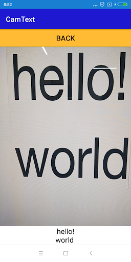 CamText Screen 2