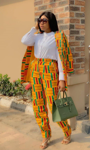 ankara trouser and blouse
