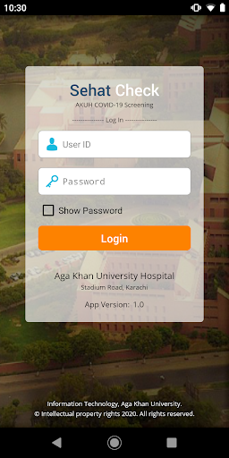AKUH Sehat Check Screen 2
