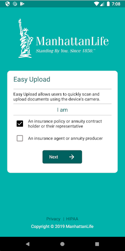 Android application Easy Upload screenshort