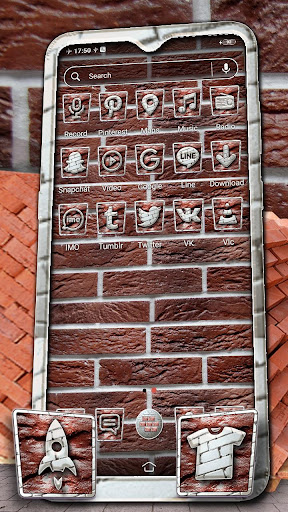 Brown Brick Theme Launcher Screen 3