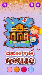 Home Design Coloring Book