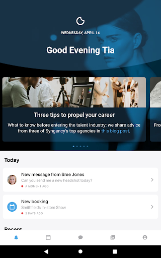 Screenshot of Agency Talent