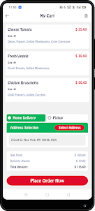 Pizano pizza delivery app