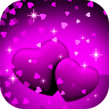 Purple Love Heart Live hd Wallpaper icon