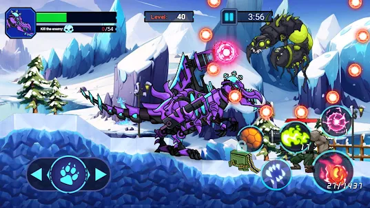 Mech-Dinosaurier-Krieg