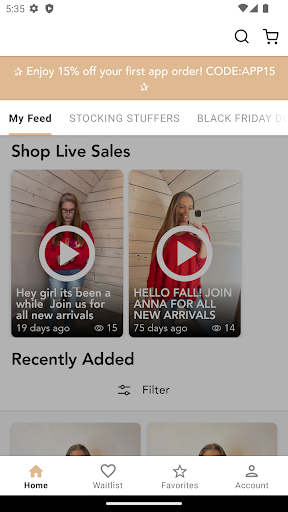 Android application You Dream Boutique screenshort