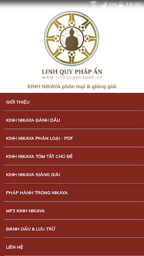 Android application Kinh NIKAYA Phân Loại screenshort