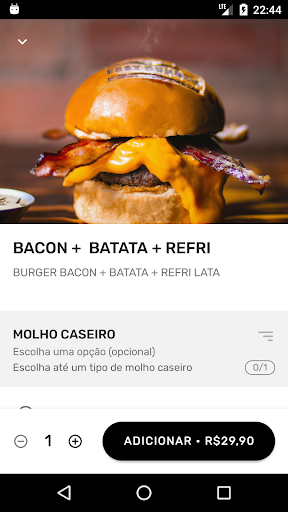 App Fast Burger Screen 2