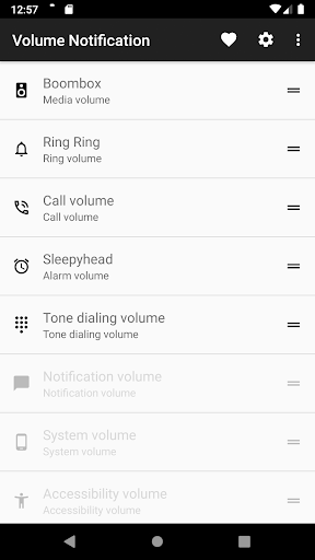 Volume Notification Screen 2