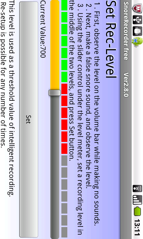 Android application Snore Recorder Free screenshot
