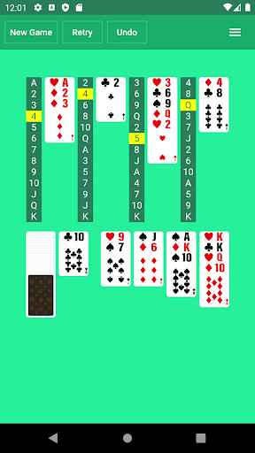 Android application Calculation. Cards game. screenshort