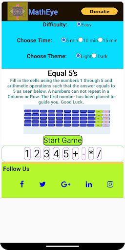 Android application MathEye screenshort