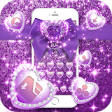Purple Glitter Bowknot Luxury Theme icon