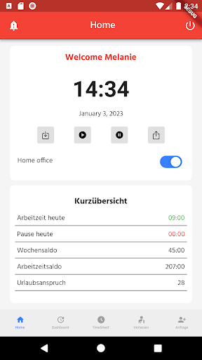 Android application Carthago Time screenshort