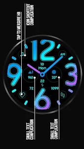 Neon Analog Watch Face 028