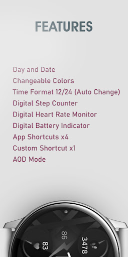 Graphite Digital Watch Face Screen 3
