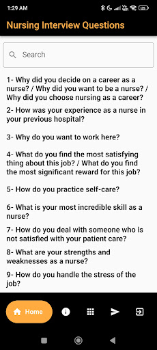 Android application Nursing Interview Question screenshort