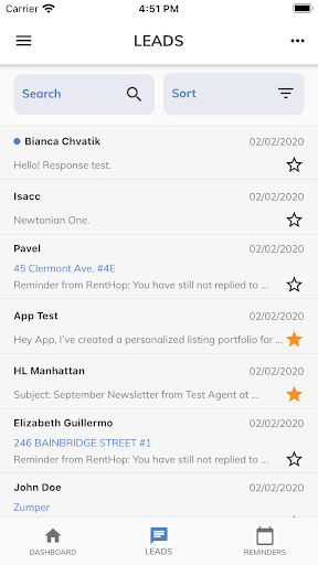 Android application Leverage Agent App screenshort