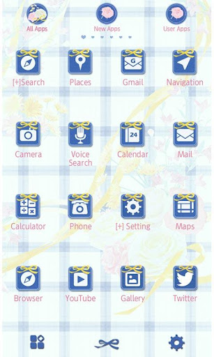 Flower Theme-Blue Gingham- Screen 2