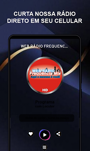 Android application WEB RÁDIO FREQUENCIA MIX screenshort