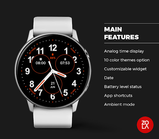 Casual Black Watch Face Screen 2