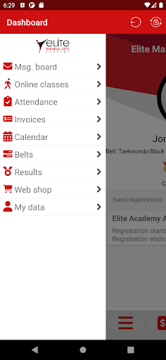 Android application Elite Martial Arts Academy screenshort
