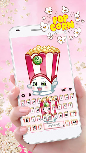 Android application Cute Popcorn Keyboard Theme screenshort