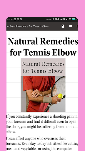 Natural Remedies for Tennis Elbow