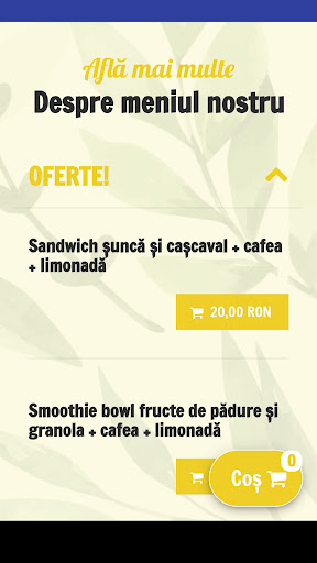 Android application Limonădăria Nea Tică screenshort