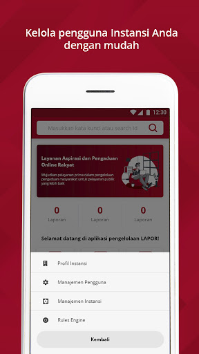 Instansi Pengelola LAPOR! Screen 3