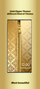 Gold Zipper Lock Screen