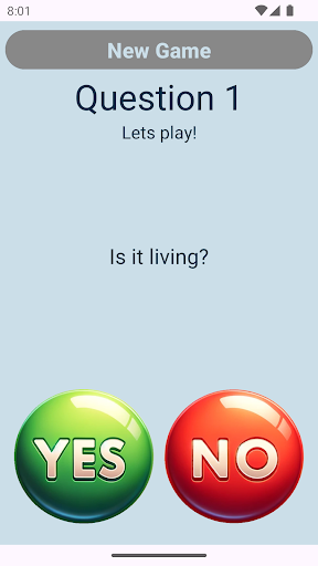 Android application Twenty Questions - AI Powered screenshort