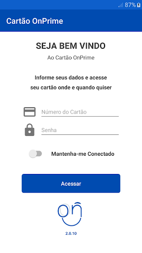 Android application Cartão OnPrime screenshort