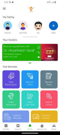 Android application Dr Saraf's Joints Clinic screenshort