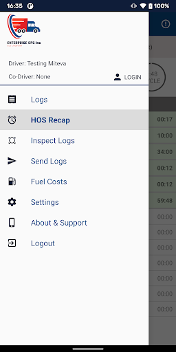 Enterprise ELD Screen 3