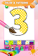 screenshot of Glitter Number Coloring and Drawing Book