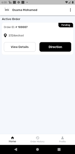 Android application Fast Delivery boy screenshort