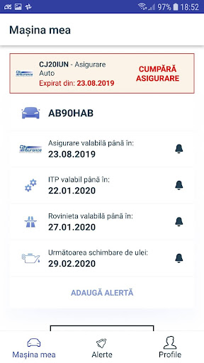 Android application Asistent auto screenshort