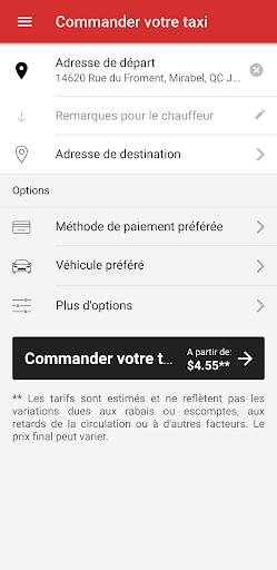 Android application Taxi Mirabel screenshort
