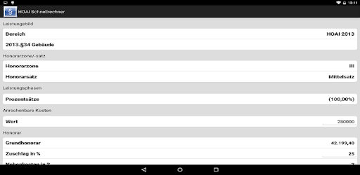 HOAI Honorar-Schnell-Rechner - Apps on Google Play