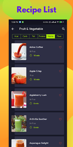 Fruit Vegetable Juice Recipes Screen 2