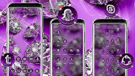 Purple Diamond Launcher Theme Screen 2