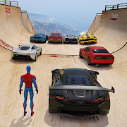 SuperHero Mega Ramp: Car Games