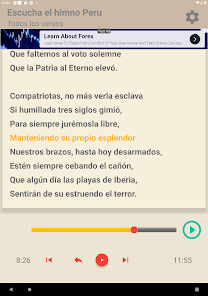 Imágen 19 Himno Peru 6 Estrofas Aprender android