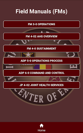 AMEDD Doctrine Publication Lib Screen 2