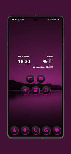 Screenshot of Pink Illumination Icon Pack