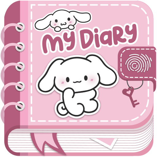 Diary with Fingerprint Lock Logo