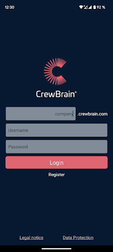 Android application CrewBrain Timeclock screenshort