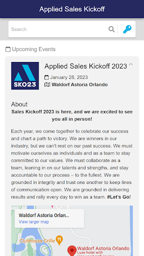 Applied Sales Kickoff Screen 2